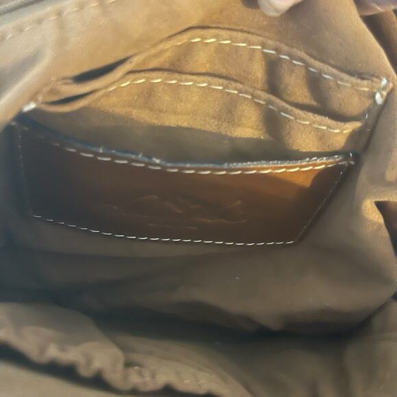 Patricia Nash Antique Floral Leather Round Metal Crossbody Bag Purse - Picture 6 of 11